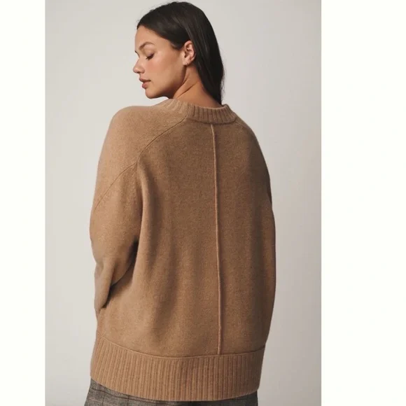 NWT Anthropologie The Chandler Cashmere Crew-Neck Relaxed Pullover Sweater XL - Picture 4 of 16